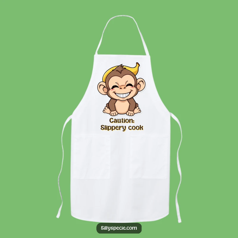 Funny Monkey Banana Peel Apron - Absurd Grin Kitchen Gift