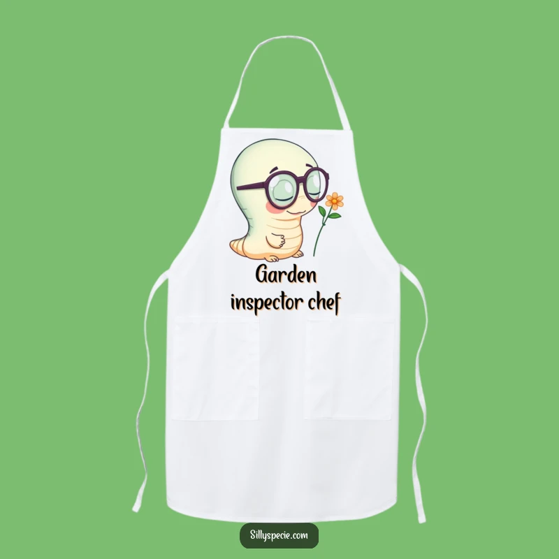 Funny Worm Apron: Garden with Spectacles, Hilarious Kitchen Gear for Nature Fans