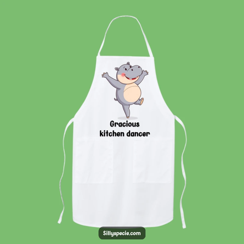 Funny Hippo Apron: Cook with Ballet Moves, Hilarious Kitchen Gear for Dancers