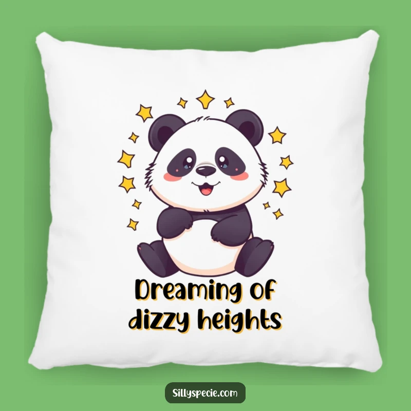 Funny Dizzy Panda Pillow - Spinning Comfort, Hilarious Accent Gift