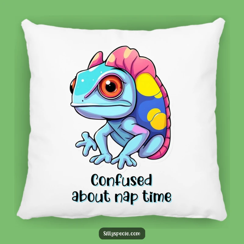 Funny Chameleon Pillow - Vibrant Comfort, Hilarious Accent Gift