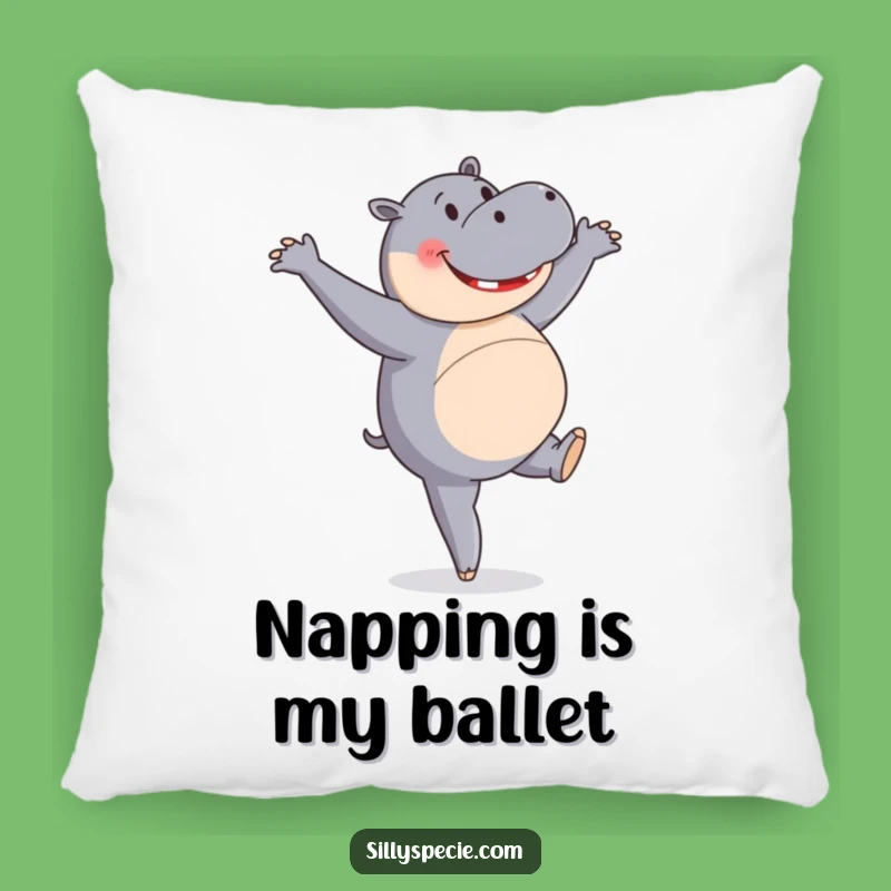 Funny Hippo Pillow: Cuddle Up with Dance Dreams, Soft & Hilarious Decor