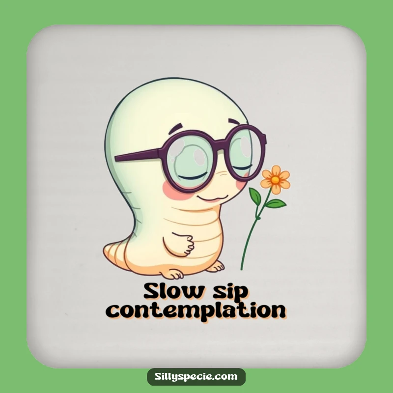 Funny Worm Coaster: Protect Surfaces from Tiny Blooms, Hilarious Table Accessory