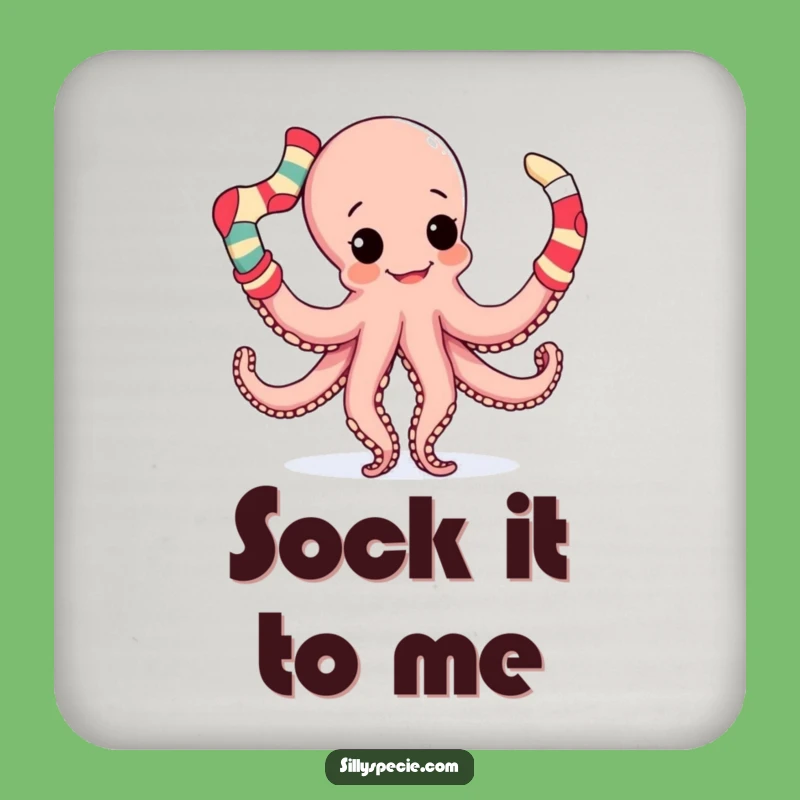 Funny Octopus Coaster: Protect Surfaces from Sock Chaos, Hilarious Table Accessory