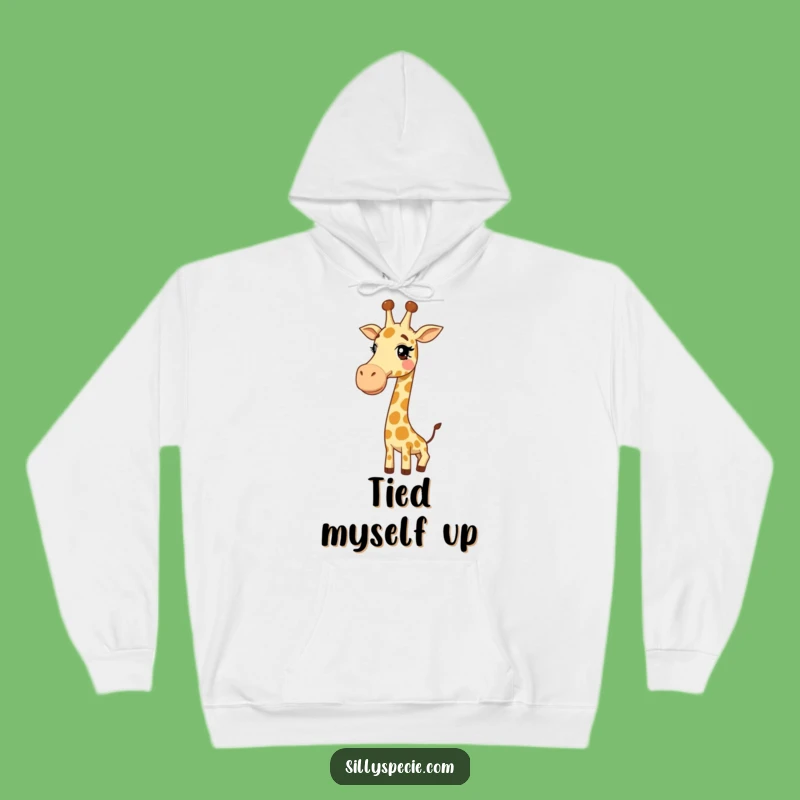 Cozy Funny Giraffe Knot Hoodie - Warm & Hilarious Long Neck Gift Wear