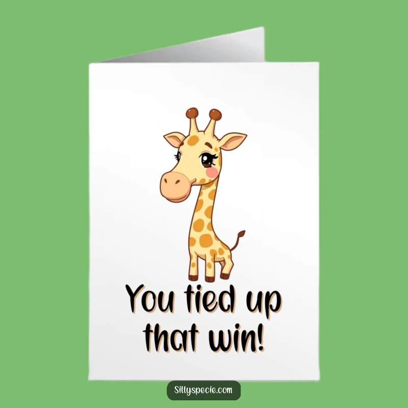 Free Printable Congrats Card: Twisted Giraffe Humor Downloadable Gift for Any Occasion