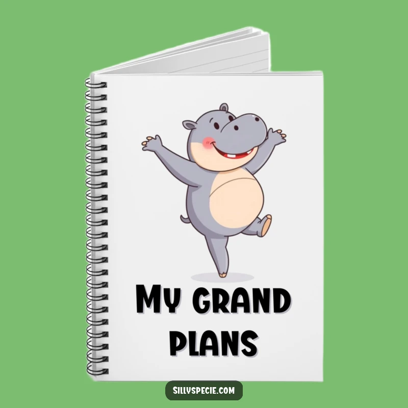 Funny Hippo Notebook: Jot Down Dance Moves, Hilarious Journal for Ballerinas