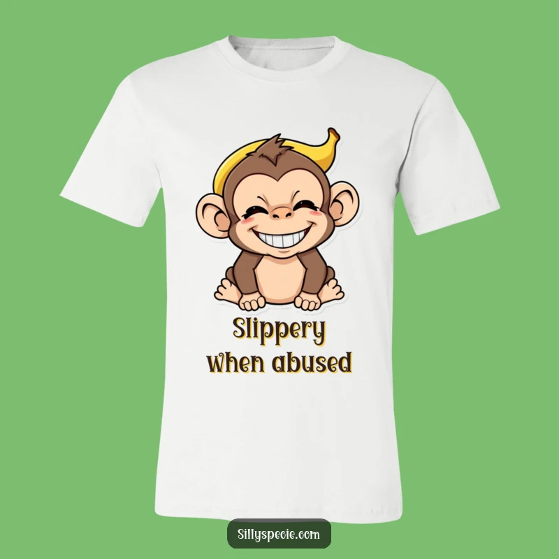Cheeky Monkey Banana Peel Funny T-Shirt - Absurd Grin Apparel Gift