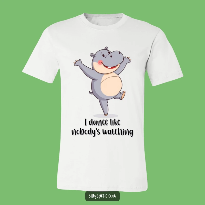 Funny Hippo T-Shirt: Ballet Pirouette Attempt, Hilarious Animal Dancer Tee