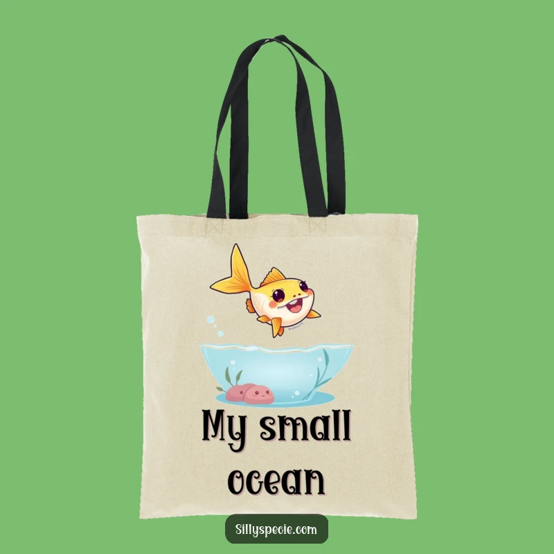 Funny Goldfish Tote Bag: Carry Your Day with a Leap, Hilarious & Practical Bag